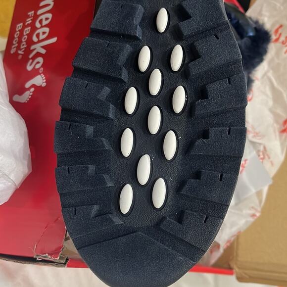 Tony Little Cheeks Fit Body Cushioned Gel Insole Puffer Boots Women’s 12 Navy - Picture 8 of 12